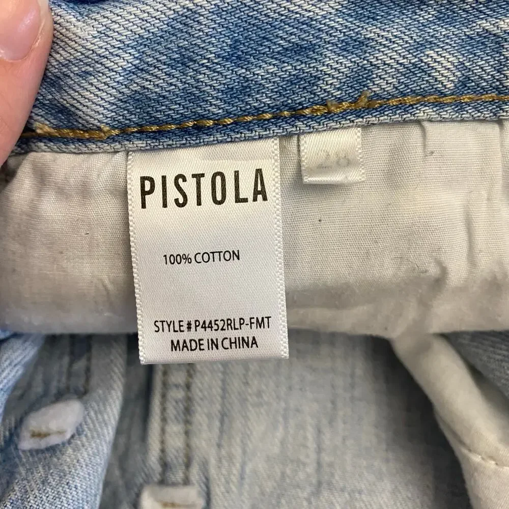 Pistola Women’s Kylee Denim High Rise Relaxed Cuffed Jean Shorts Size 28 - Picture 8 of 9